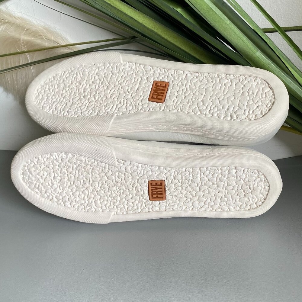 FRYE Women's Leather Mindy Lace Up Ivory Sneakers 9 New - Picture 9 of 11